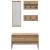 Set mobilier hol cu sertar 4 pcs Stejar negru 90 x 31 x 46.5 cm GartenMobel Dekor