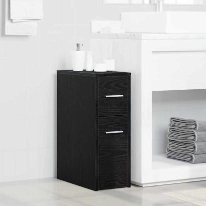 Dulap de baie subțire Stejar negru 22 x 44 x 61.5 cm GartenMobel Dekor