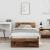 Cadru de pat cu headboard Lemn vechi 90 x 200 cm Lemn compozit GartenMobel Dekor