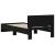 Cadru de pat Stejar negru 90 x 200 cm Lemn compozit GartenMobel Dekor