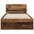 Cadru de pat cu headboard Lemn vechi 75 x 190 cm Lemn compozit GartenMobel Dekor