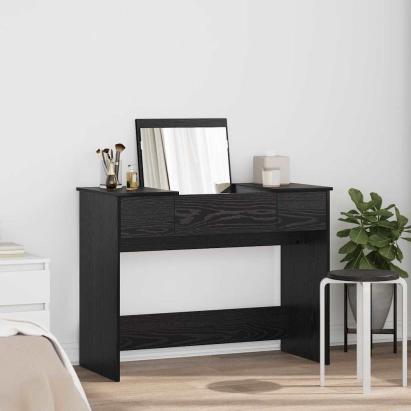 Masă de Machiaj Stejar negru 100 x 45 x 76 cm Lemn compozit GartenMobel Dekor