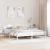 Cadru de pat cu headboard Alb 200 x 200 cm Lemn masiv de pin GartenMobel Dekor