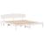 Cadru de pat cu headboard Alb 200 x 200 cm Lemn masiv de pin GartenMobel Dekor