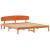 Cadru de pat cu headboard Maro 200 x 200 cm Lemn masiv de pin GartenMobel Dekor