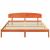 Cadru de pat cu headboard Maro 200 x 200 cm Lemn masiv de pin GartenMobel Dekor