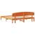 Cadru de pat cu headboard Maro 200 x 200 cm Lemn masiv de pin GartenMobel Dekor