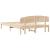 Cadru de pat cu headboard Maro 140 x 200 cm Lemn masiv de pin GartenMobel Dekor