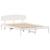 Cadru de pat cu headboard Alb 140 x 200 cm Lemn masiv de pin GartenMobel Dekor