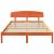 Cadru de pat cu headboard Maro 140 x 200 cm Lemn masiv de pin GartenMobel Dekor