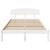 Cadru de pat cu headboard Alb 120 x 200 cm Lemn masiv de pin GartenMobel Dekor