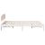 Cadru de pat cu headboard Alb 135 x 190 cm Lemn masiv de pin GartenMobel Dekor