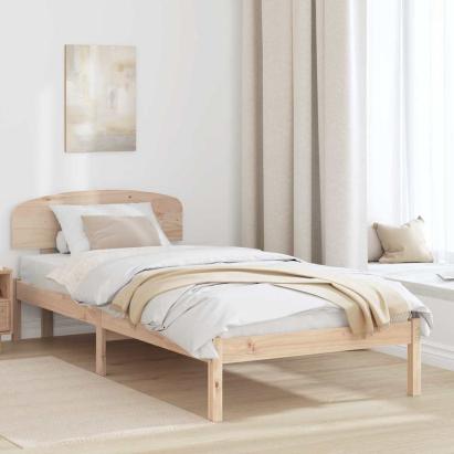 Cadru de pat cu headboard Maro 100 x 200 cm Lemn masiv de pin GartenMobel Dekor