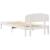 Cadru de pat cu headboard Alb 100 x 200 cm Lemn masiv de pin GartenMobel Dekor