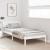 Cadru de pat cu headboard Alb 90 x 200 cm Lemn masiv de pin GartenMobel Dekor