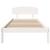 Cadru de pat cu headboard Alb 75 x 190 cm Lemn masiv de pin GartenMobel Dekor