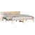 Cadru de pat cu headboard natural 180 x 200 cm GartenMobel Dekor