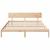 Cadru de pat cu headboard natural 180 x 200 cm GartenMobel Dekor