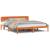 Cadru de pat cu headboard Maroniu cerat 180 x 200 cm GartenMobel Dekor
