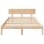 Cadru de pat cu headboard natural 160 x 200 cm GartenMobel Dekor