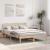 Cadru de pat cu headboard natural 150 x 200 cm GartenMobel Dekor