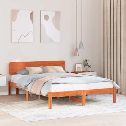 Cadru de pat cu headboard Maroniu cerat 150 x 200 cm GartenMobel Dekor
