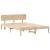 Cadru de pat cu headboard natural 140 x 200 cm GartenMobel Dekor