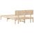 Cadru de pat cu headboard natural 120 x 200 cm GartenMobel Dekor