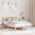 Cadru de pat cu headboard natural 120 x 200 cm GartenMobel Dekor