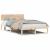 Cadru de pat cu headboard natural 140 x 190 cm GartenMobel Dekor