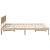 Cadru de pat cu headboard natural 140 x 190 cm GartenMobel Dekor