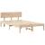 Cadru de pat cu headboard natural 140 x 190 cm GartenMobel Dekor