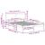 Cadru de pat cu headboard natural 140 x 190 cm GartenMobel Dekor