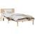 Cadru de pat cu headboard natural 80 x 200 cm GartenMobel Dekor