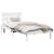 Cadru de pat cu headboard Alb 75 x 190 cm Lemn masiv de pin GartenMobel Dekor