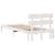 Cadru de pat cu headboard Alb 75 x 190 cm Lemn masiv de pin GartenMobel Dekor