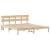 Cadru de pat cu headboard Maro 200 x 200 cm Lemn masiv de pin GartenMobel Dekor