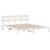 Cadru de pat cu headboard Alb 200 x 200 cm Lemn masiv de pin GartenMobel Dekor