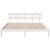 Cadru de pat cu headboard Alb 200 x 200 cm Lemn masiv de pin GartenMobel Dekor