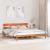Cadru de pat cu headboard Maro 200 x 200 cm Lemn masiv de pin GartenMobel Dekor