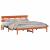 Cadru de pat cu headboard Maro 200 x 200 cm Lemn masiv de pin GartenMobel Dekor