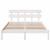 Cadru de pat cu headboard Alb 160 x 200 cm Lemn masiv de pin GartenMobel Dekor
