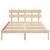 Cadru de pat cu headboard Maro 150 x 200 cm Lemn masiv de pin GartenMobel Dekor