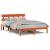Cadru de pat cu headboard Maro 150 x 200 cm Lemn masiv de pin GartenMobel Dekor