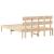 Cadru de pat cu headboard Maro 140 x 200 cm Lemn masiv de pin GartenMobel Dekor