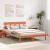 Cadru de pat cu headboard Maro 140 x 200 cm Lemn masiv de pin GartenMobel Dekor