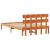 Cadru de pat cu headboard Maro 120 x 200 cm Lemn masiv de pin GartenMobel Dekor