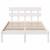 Cadru de pat cu headboard Alb 120 x 190 cm Lemn masiv de pin GartenMobel Dekor