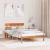 Cadru de pat cu headboard Maro 140 x 190 cm Lemn masiv de pin GartenMobel Dekor