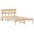 Cadru de pat cu headboard Maro 135 x 190 cm Lemn masiv de pin GartenMobel Dekor